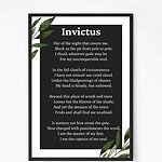 Invictus Poem by William Ernest Henley Wall Art