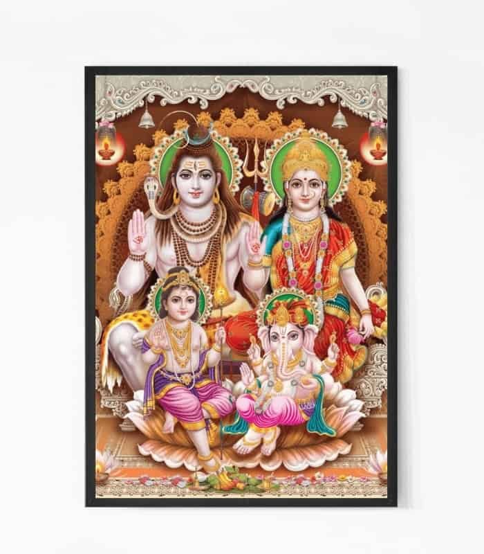 Lord Shiva Family Wall Art