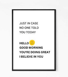Morning Motivation Quote Wall Art