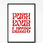 Push Your Limit Motivational Quote Wall Art