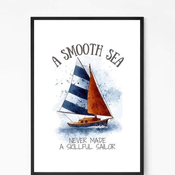 Smooth Sea Quote Wall Art
