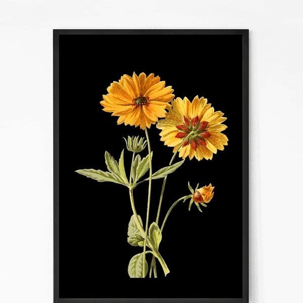 Vibrant Peaceful Sunflower Wall Art