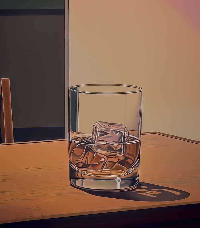 Buy Whiskey With Ice Glass Wall Art
