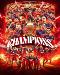 RCB IPL Champions Wall Art