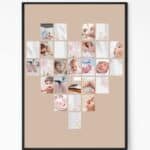 Heart Shape Baby Collage Photo Frame
