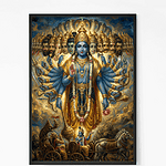 Krishna Arjuna in Mahabharata War Wall Art