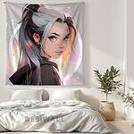 Buy Furious Anime Girl Tapestry Wall Hang