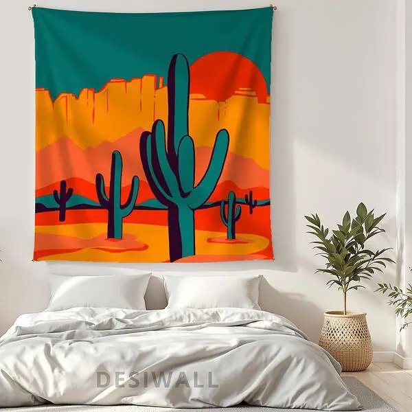 Wild West Desert Tapestry Wall Art