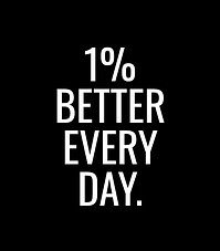 One Percent Better Everyday Quote wall art