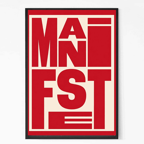 Manifest Bold Typography Wall Art