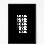 Again Motivational Wall Art