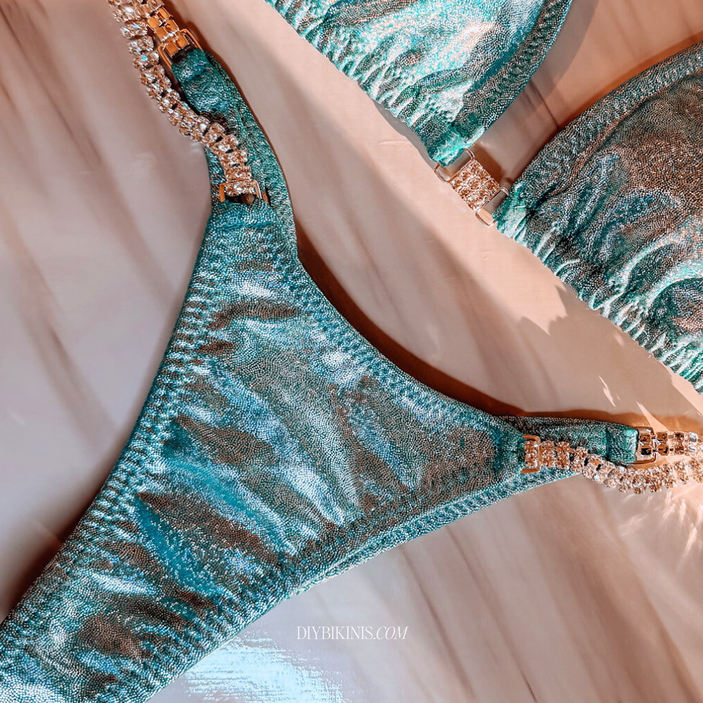 jade bikini bottoms with rhinestone connectors