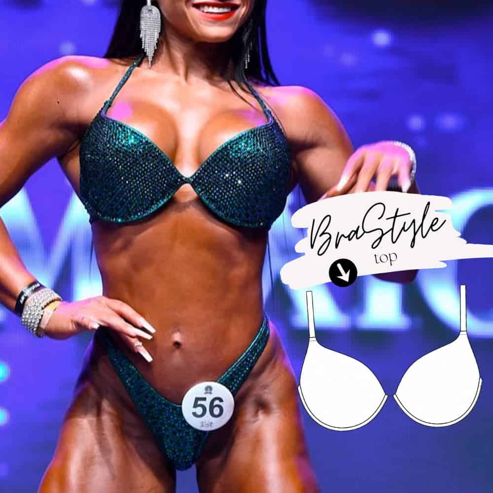 Elegant teal bikini for fitness competitions and DIY bikinis. Perfect for showcasing your physique a.