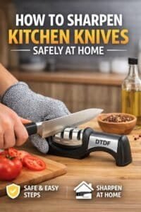 How to Sharpen Kitchen Knives Safely at Home