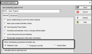 Oracle Primavera P6 - Retained Logic or Progress Override or Actual dates?
