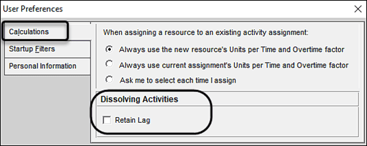 Understanding Oracle Primavera P6 Disolving Activities and Retained Lag