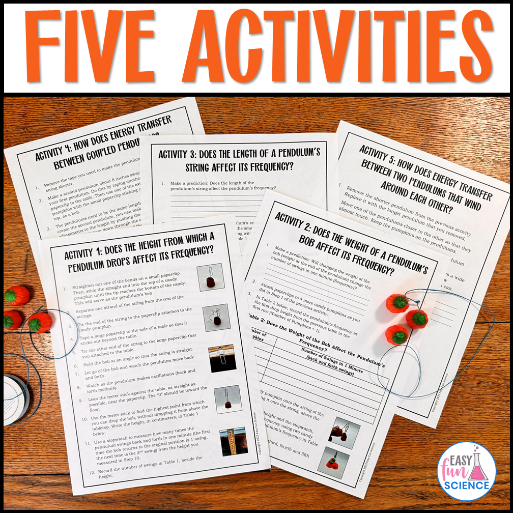 Halloween science STEM activity with candy pumpkins