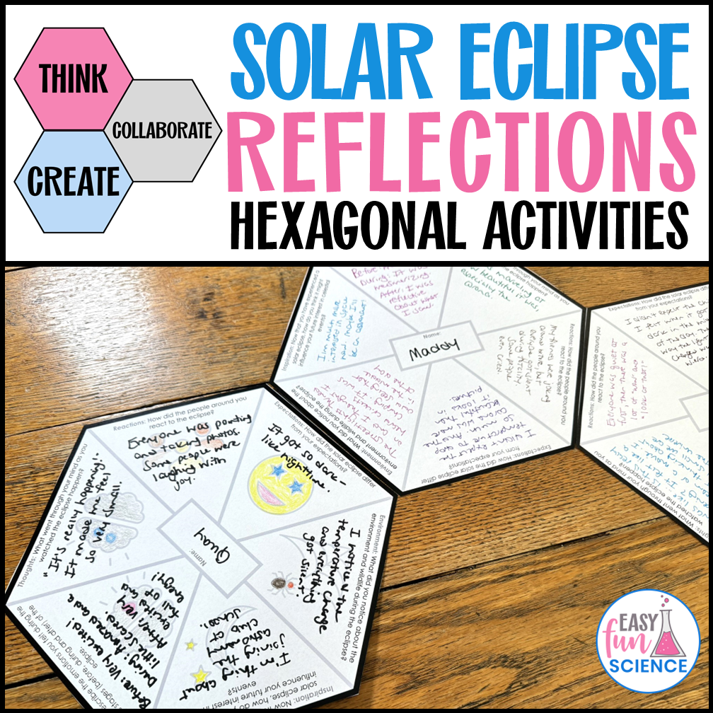 Solar Eclipse 2024 Hexagonal Thinking Activity