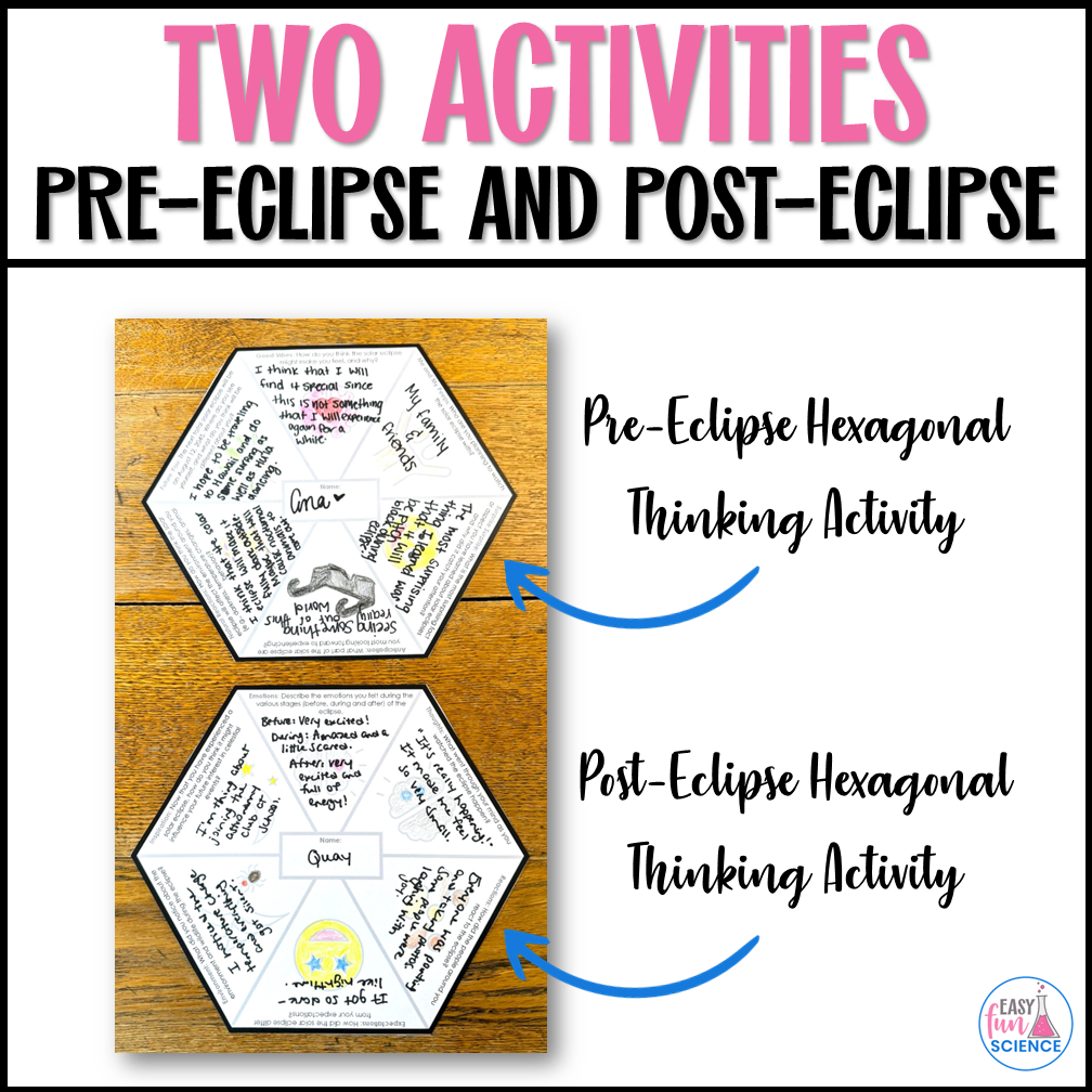 Pre-Eclipse and Post-Eclipse Hexagonal Thinking Activities