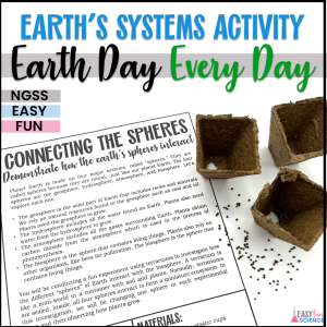 earth's spheres activity with small seeds and pots