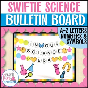 In our Science Era bulletin board with friendship bracelets