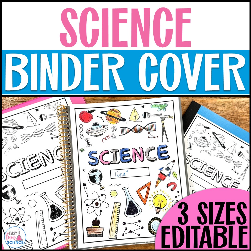 Science Notebook Cover coloring page for the outside of a science notebook