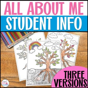 All about me worksheet with tree