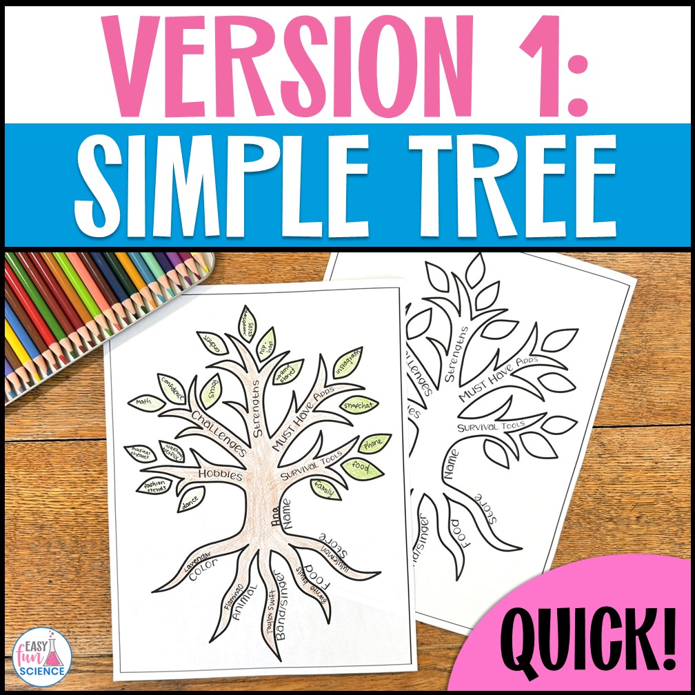 Simple Tree for students to use as a Student Information Worksheet