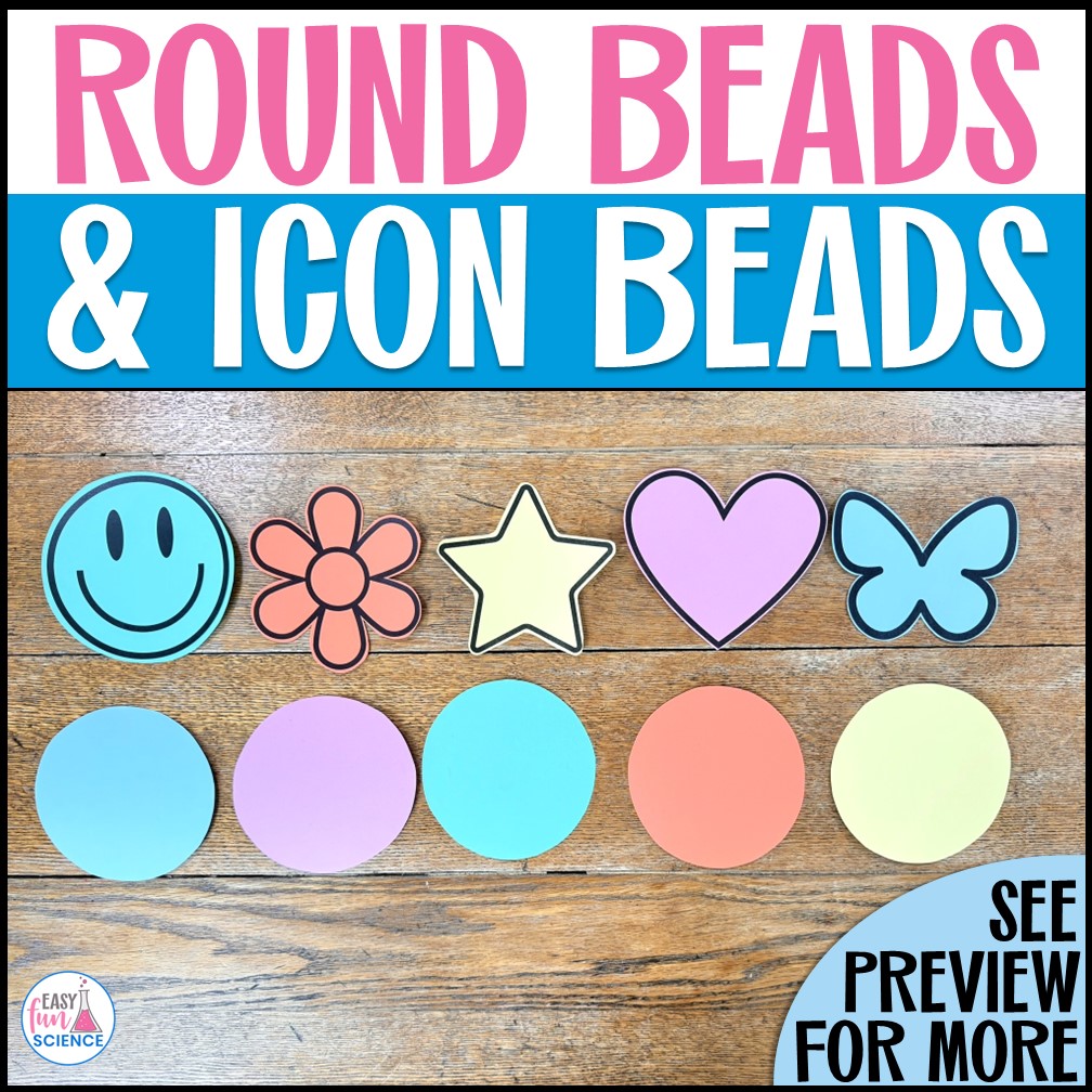 round beads and icons to cut out and use on the friendship bracelet bulletin board