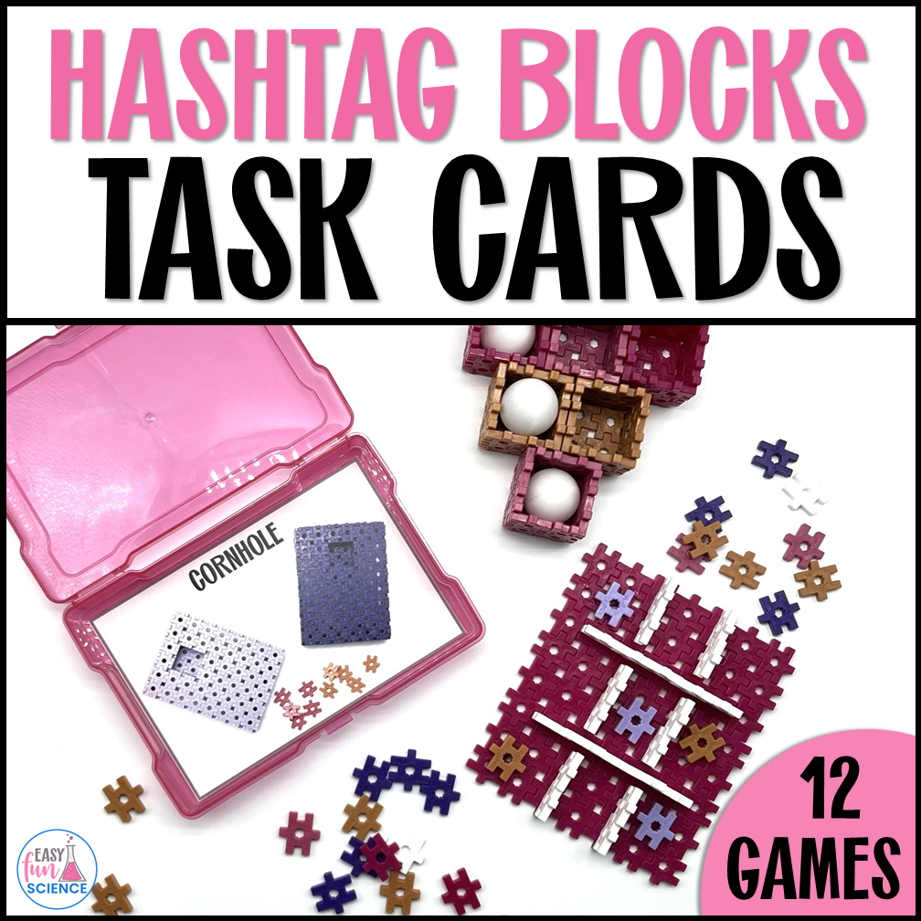 STEM activity with Hashtag Blocks Task Cards Games for kids