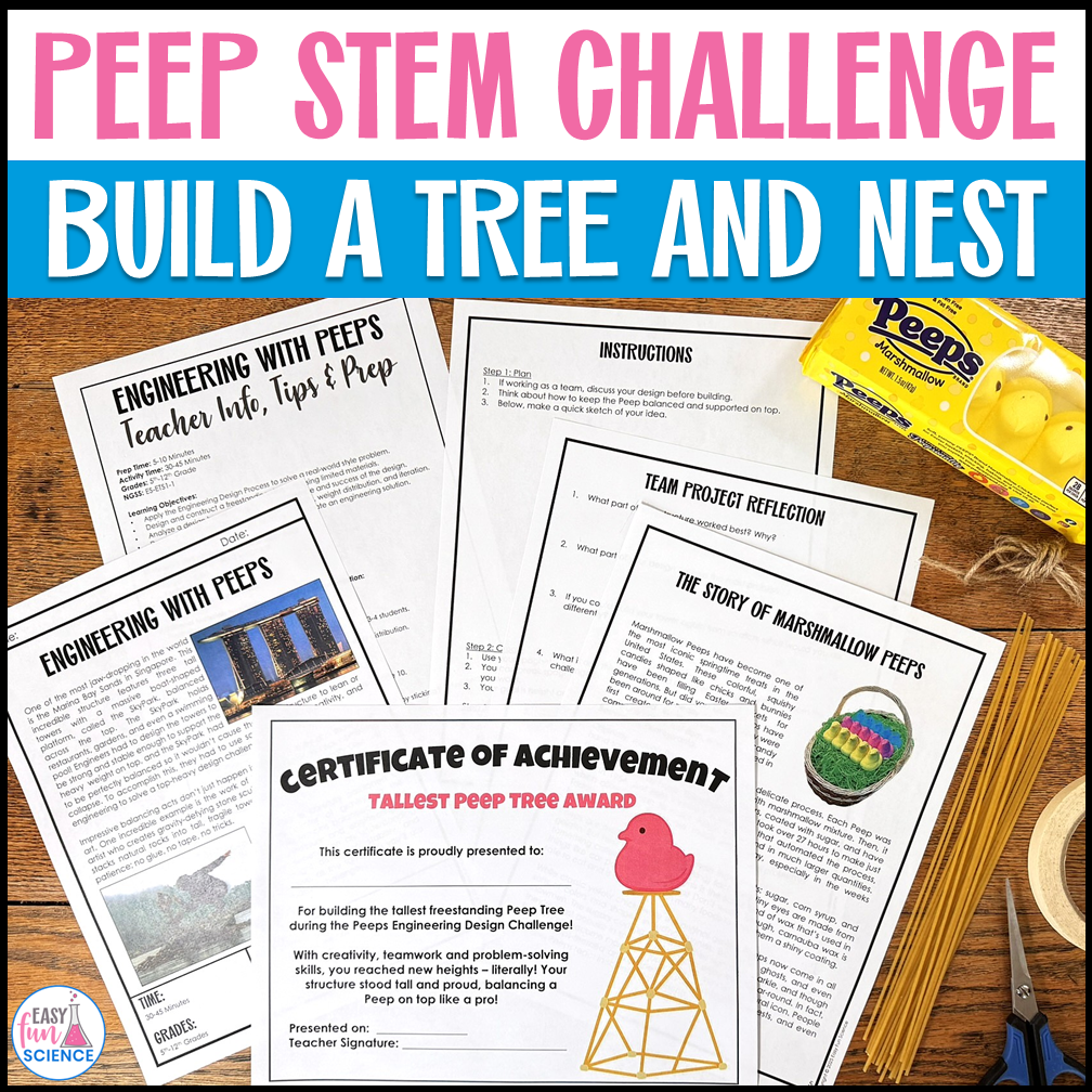 Middle school STEM challenge using Peeps for hands-on engineering
