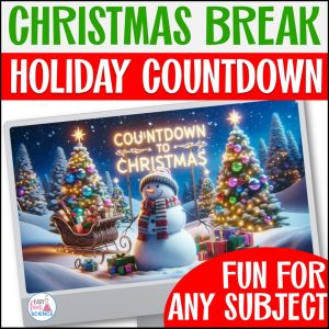 Festive Christmas break countdown slides for teachers