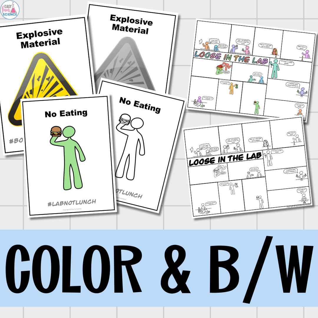 Lab Safety Big Bundle classroom science safety posters and activities