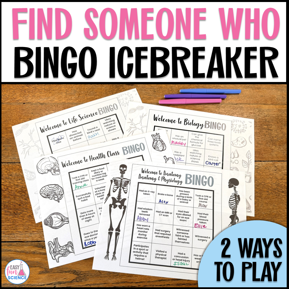 Life science ice breakers for back-to-school