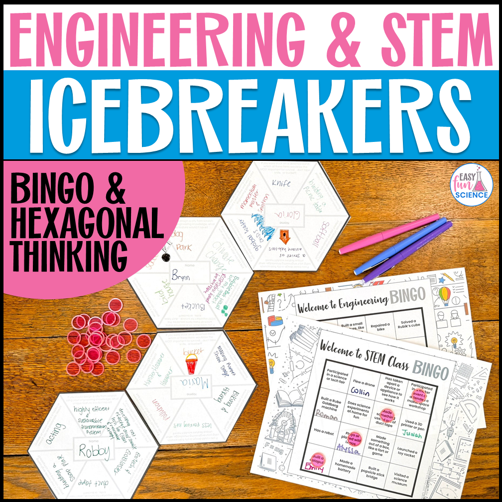 Printable engineering and STEM icebreaker activities