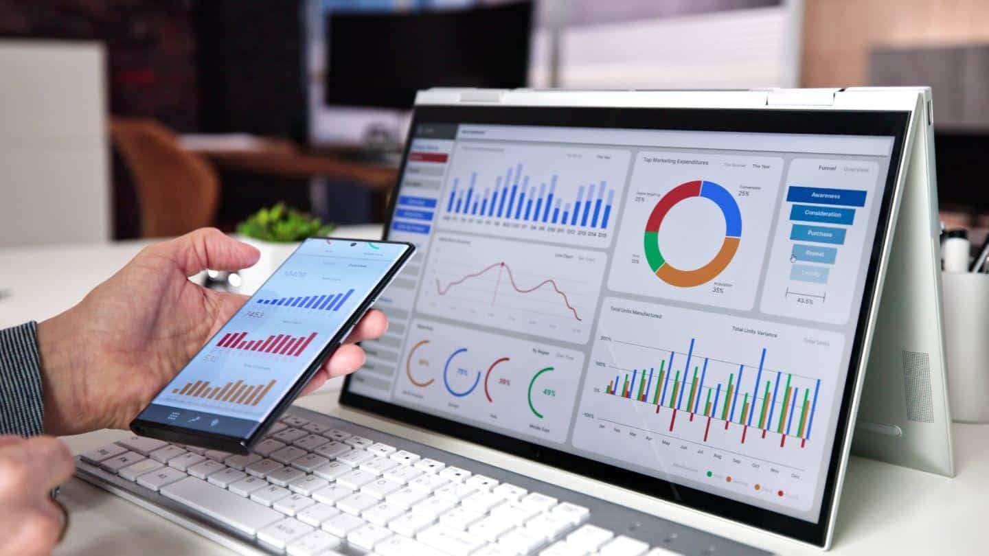 Business intelligence dashboard displaying workforce information