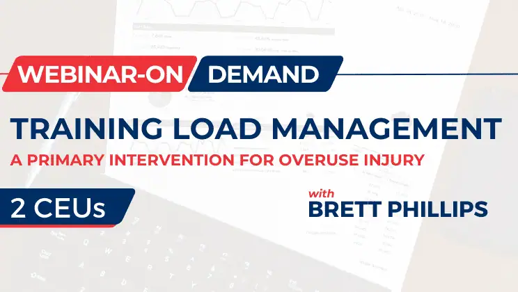 Training load management concept for injury prevention in athletes and active individuals.