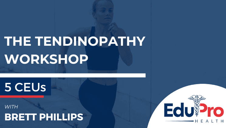 Tendinopathy workshop led by Brett Phillips at EduPro Health.