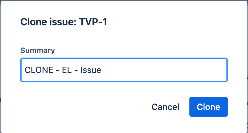 Clone an issue in Jira Clone an issue in Jira