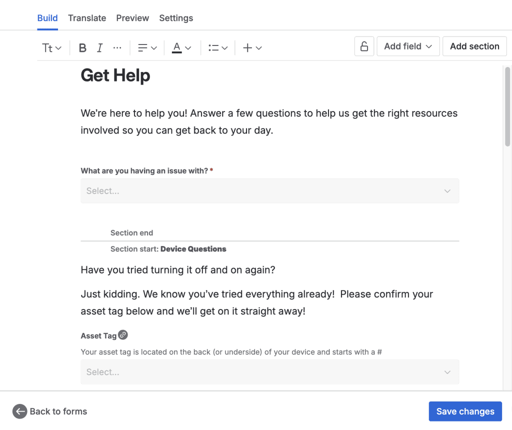Jira forms