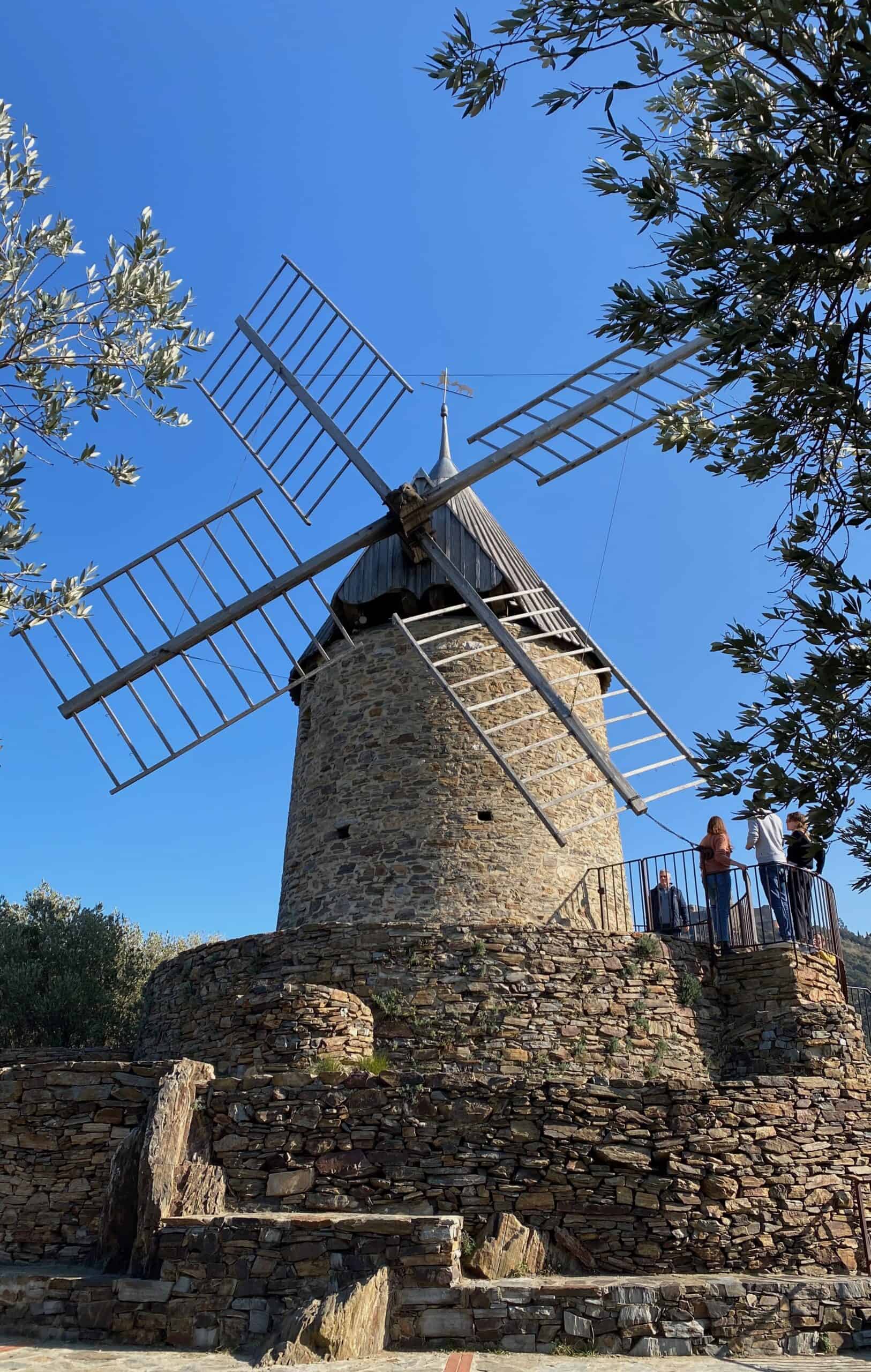 Be sure to visit the windmill up on the hill from Collioure France.