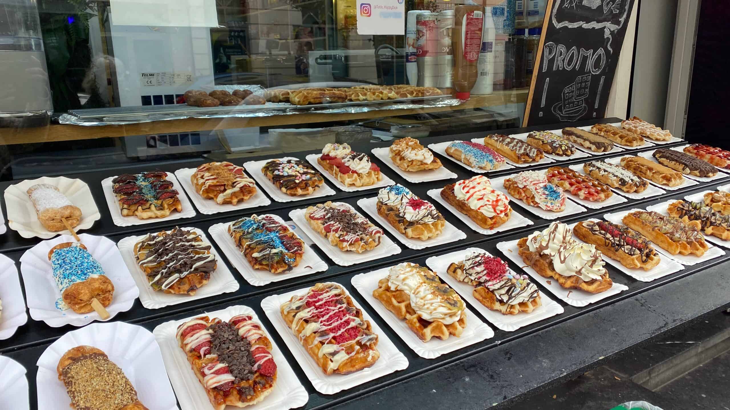 is-brussels-worth-visiting The most incredible waffles decorated in various ways. So tasty.