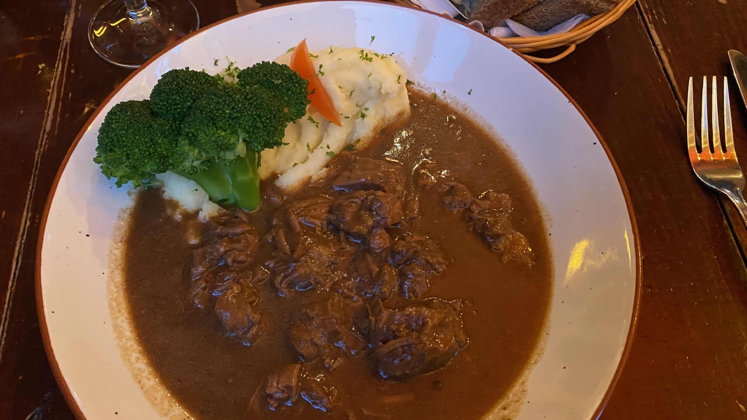 is-brussels-worth-visiting This hearty stew called Carbonnade is the specialty of Belgian local eateries.