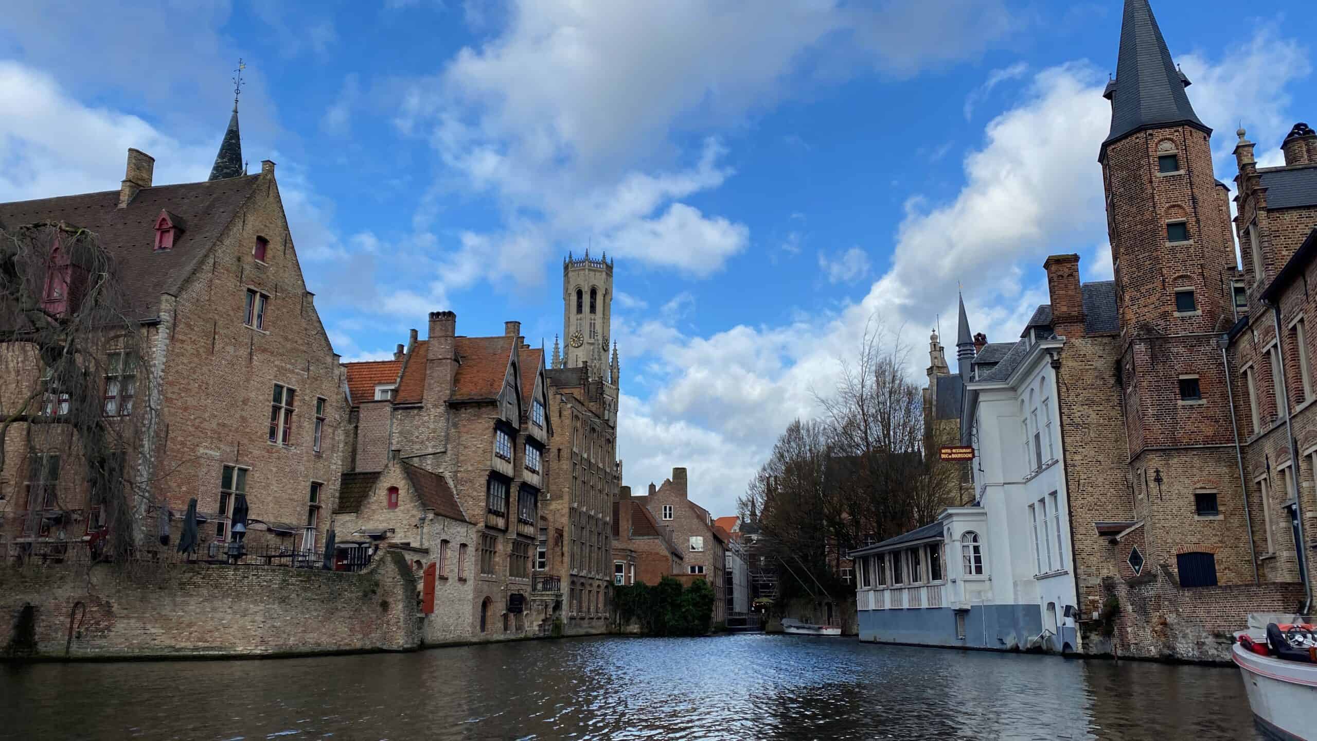 The charming city of Bruges that is only an hour train ride from Brussels.