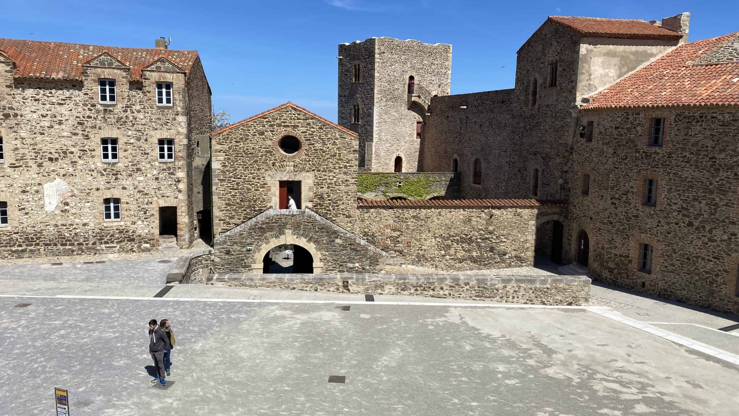 The inside courtyard of the Royal Palace is really something worth seeing in Collioure France