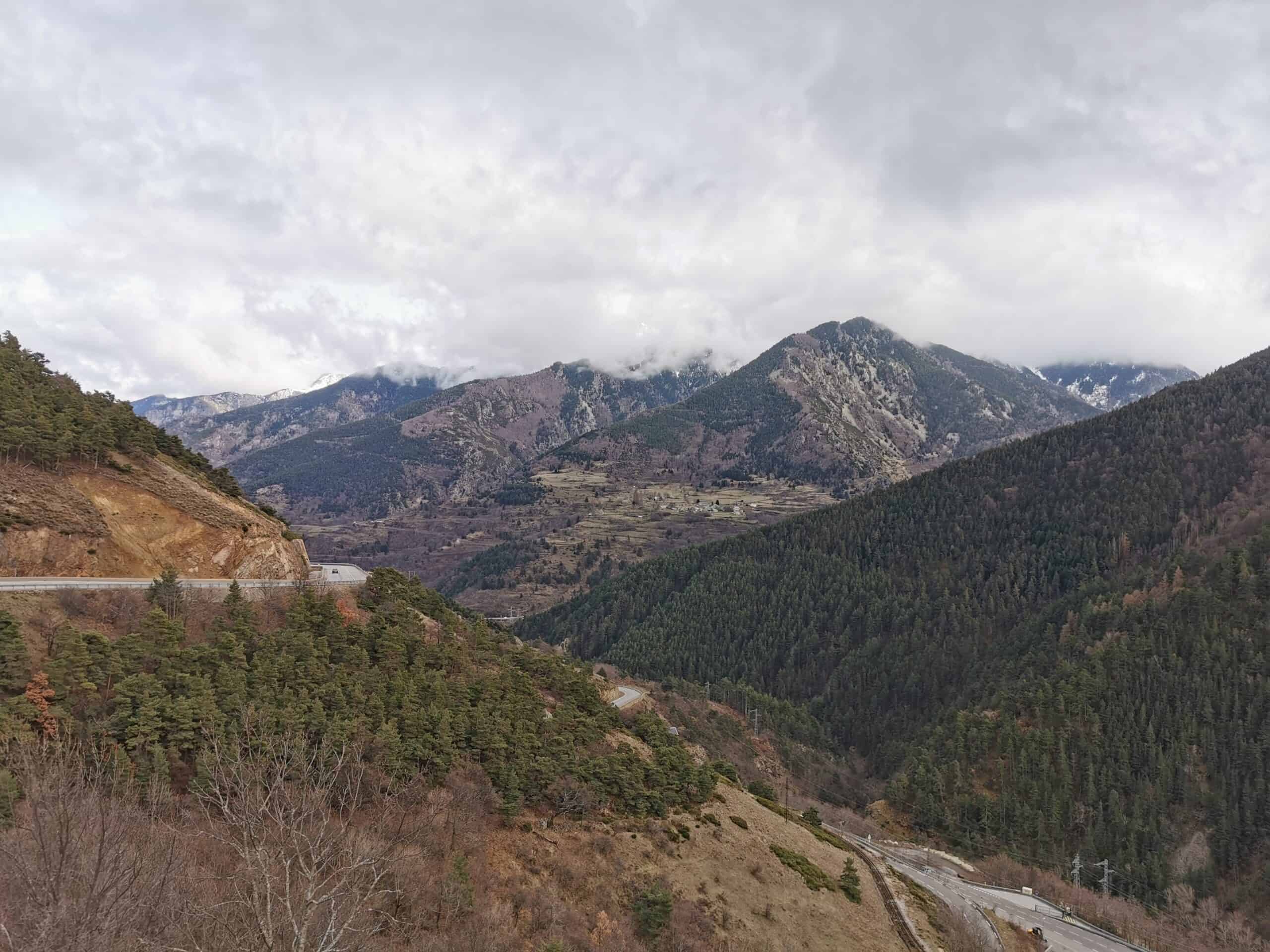 The beautiful mountain scenery around Andorra