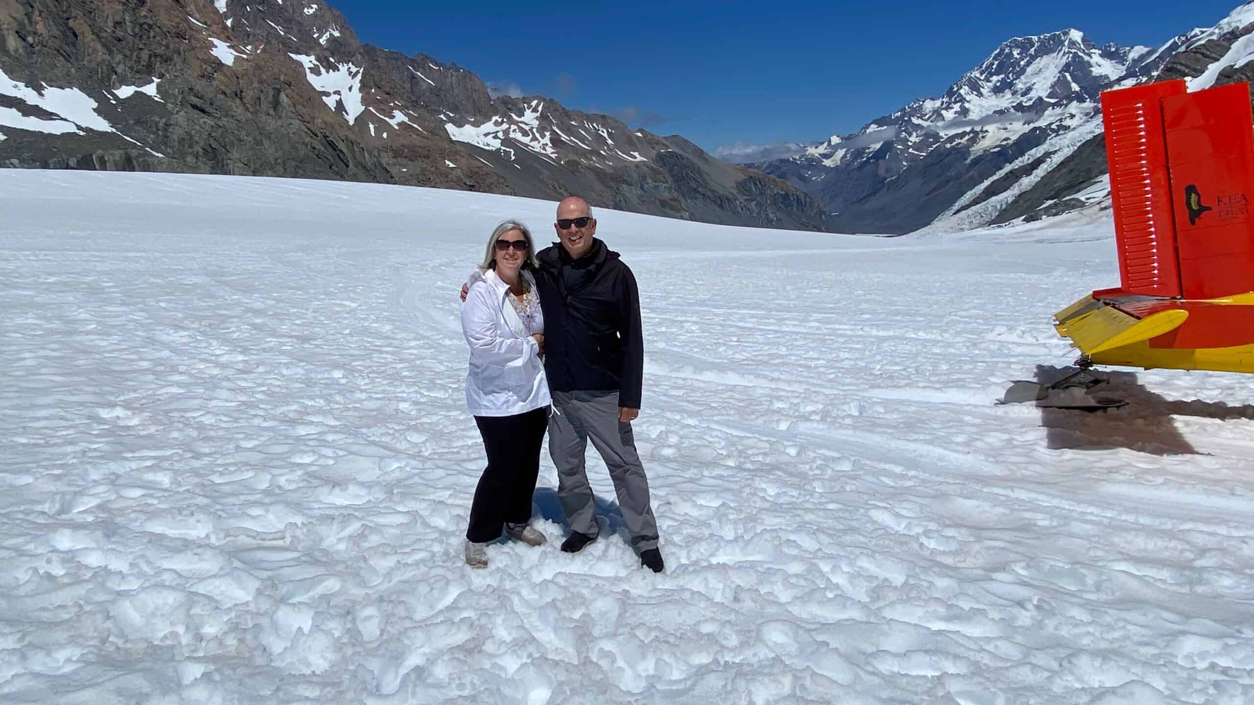 Landing on the glacier is amazing!