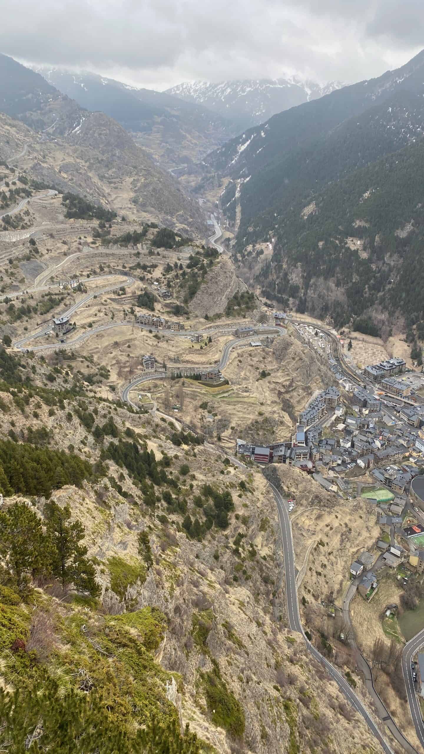 The winding roads in the mountains