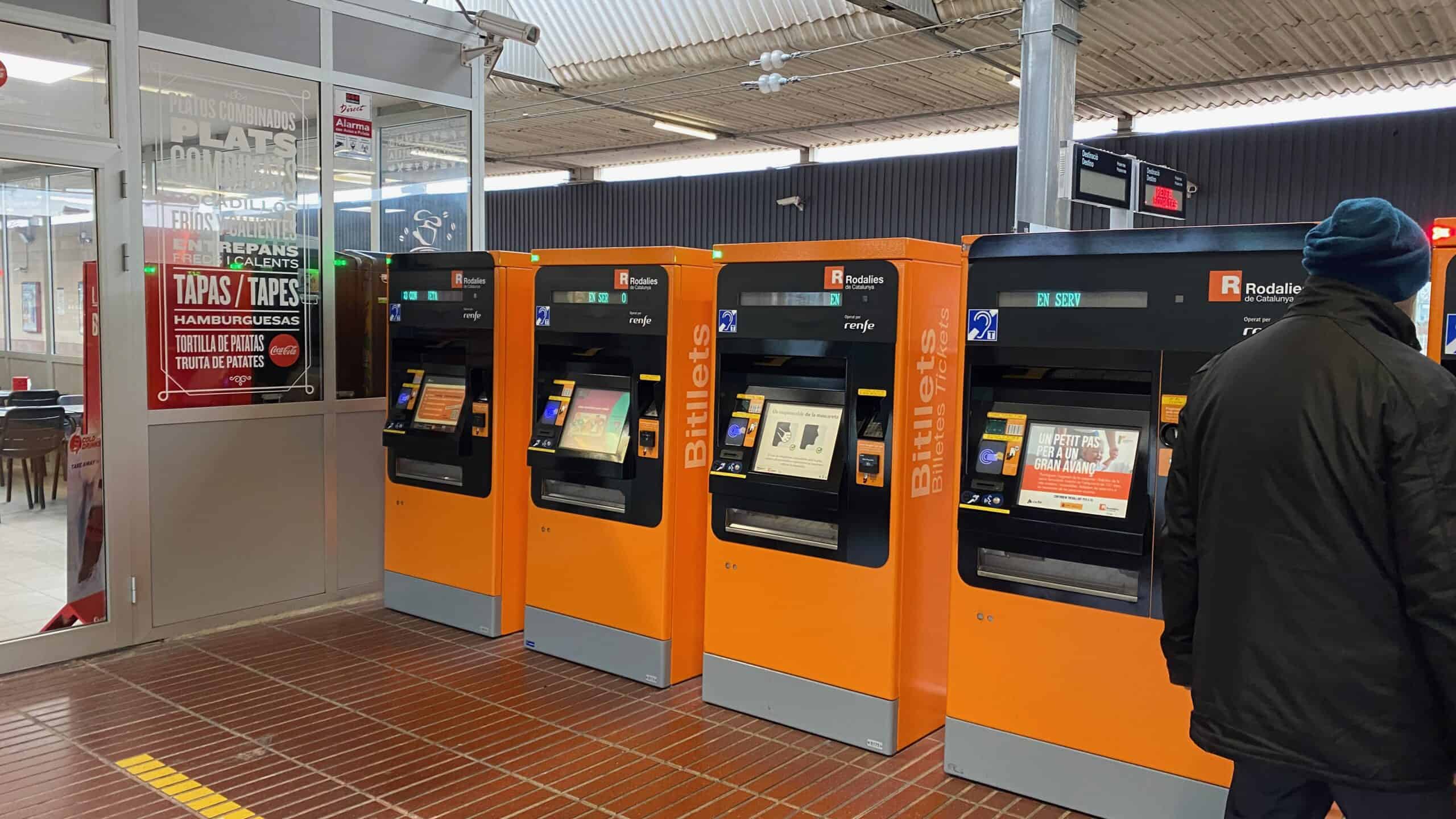 Ticket booth at the Barcelona airport