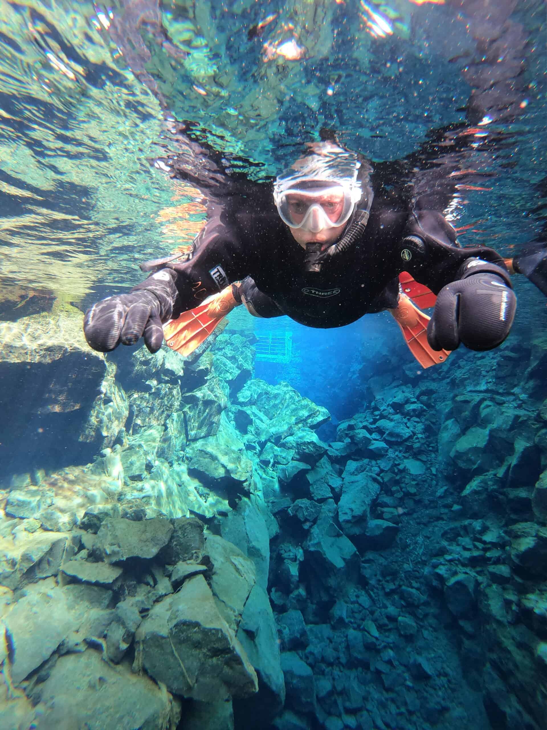 Incredible clear water makes silfra snorkeling worth it